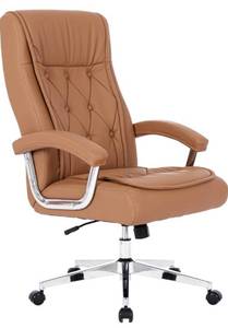 lot 17F image: Brand New Leather Executive Office Chair with Arms and Wheels - High Back Ergonomic Swivel with Adjustable Height, 350LBS Capacity $199 Retail B