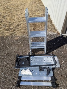 lot 20F image: New Multi-Purpose Aluminum Folding Ladder B