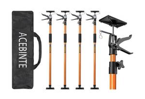 lot 635 image: Brand New 4 Pack of Steel Telescopic Adjustable Support Poles, Supports Up to 154 lbs $89.99 Retail B