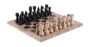 lot 104F image: Brand New Radicaln Marble 15 Inches Coral and Black Handmade Chess Set $85 Retail B