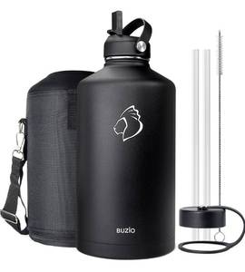 lot 643 image: New BUZIO 1 Gallon Water Jug with Straw Handle Lid $49.99 Retail B