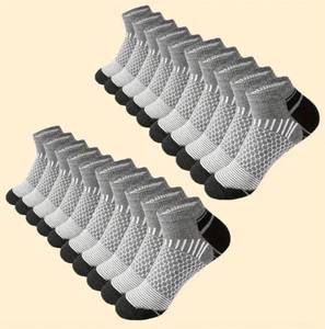 lot 41A image: 20 Brand New Pairs of Soft and Comfortable Low Cut Mens Anti Odor Socks N