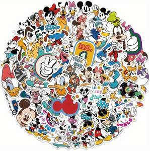 lot 11C image: 50 Brand New Disney Mickey Mouse and Friends Stickers N