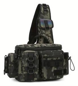 lot 10B image: Brand New Lightweight Durable Camo Fishing Tackle Backpack N