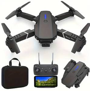 lot 8B image: Brand New E88Pro Dual Camera Optical Flow Hovering Infrared Drone N