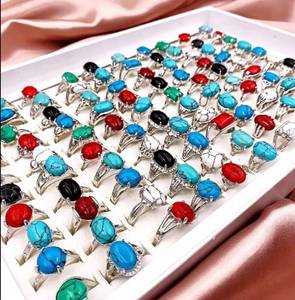 lot 23D image: 30 Brand New Vintage Pine Stone Womens Rings - Sizes 16-20 N