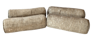 lot 32 image: Arabelle Taggert Cutom Upholstered Jim Thompson Fabric Roll Pillows