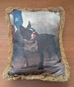 lot 76 image: Adorable Small Boston Terrier Accent Pillow