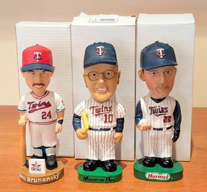 lot 66 image: Three Minnesota Twins Bobble Heads