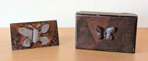 lot 51 image: Jan Barboglio Metal Butterfly Trinket Box