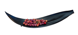 lot 43 image: Unique Large Wood Centerpiece Bowl of Faux Cherries