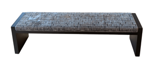 lot 8 image: Bright Furniture Jim Thompson Custom Upholstered Siri Ebony Bench Table