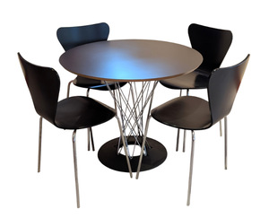 lot 24 image: Modernica Noguchi Style Cyclone Table and Chair Set