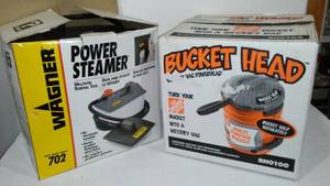 lot 314 image: Wagner Power Steamer And Bucket Head. Turn 5 Gal Pail Into A Shop Vac.
