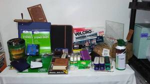 lot 340 image: Office Supplies. Velcro, Rubber Bands, Scotch Tape, and More.