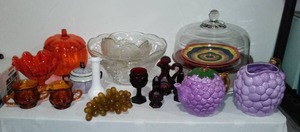 lot 381 image: Assorted Colored Glassware