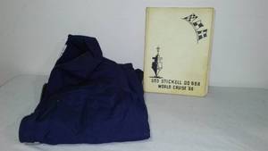 lot 386 image: USS Stickell World Cruise 66  Book And Utility Jacket, Mens.