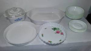 lot 410 image: Corning Ware, Correlle Bowls And Saucers.