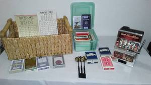 lot 415 image: Slot Machine BANK, Darts, Playing Cards And More.