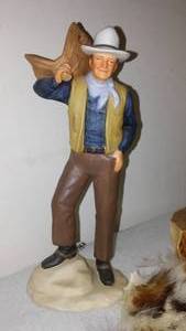 lot 418 image: Avon John Wayne Figurine and More.