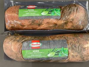 2 Hormel Herb Dry Seasoned Pork Loin Fillets 1.5 lbs each