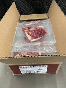 Box of Frozen Beef T-Bone Steaks 6.40 lbs