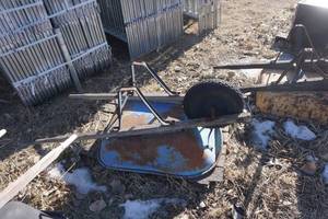 lot 33 image: Blue Wheel Barrel