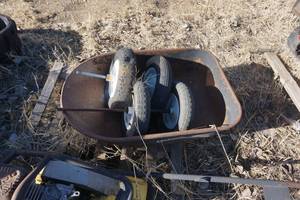 lot 36 image: Wheel Barrel With 2 Sets of Dual Wheels
