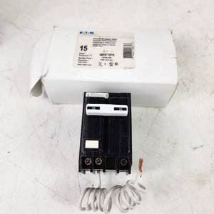 lot 13 image: NewOpen Box Eaton Circuit Breaker With Ground Fault Protection 15 Amp QBGFT2015