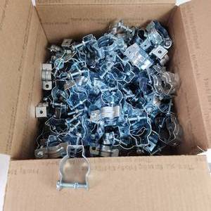 lot 42 image: 100 Plus Galvanized Hangers 1 NewOpen Box