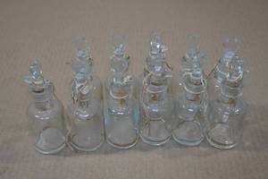11 Antique Apothecary Glass Eye Dropper