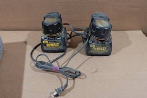 2 DeWalt 18V Batteries and Chargers