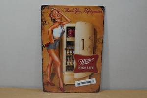 Novelty Metal Sign -Miller High Life