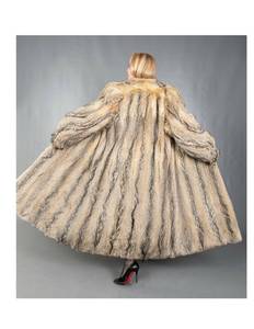Ladies�Natural Grey Fox Long Coat�from Germany - Large