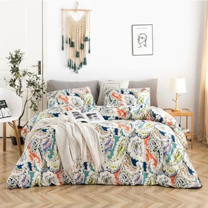 Bohemian Paisley King Duvet Cover with Pillowcases