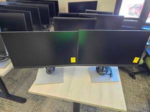 lot 112A image: (2) Two - Dual HP Series 7 Pro 724pf 23.8-inch FHD Monitor with HDMI cable