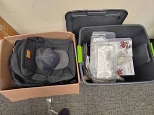 lot 410 image: Branded advertising, hats, Backpacks, Coffee mugs, golf tees, shirts