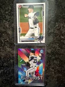 LOT of (2) Max Meyer 2021 Topps Bowman Rookie cards, former Gopher