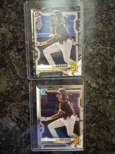 LOT of (2) CJ Abrams 2021 Topps Bowman Prospect