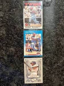 LOT of (3) Kirby Puckett assorted cards