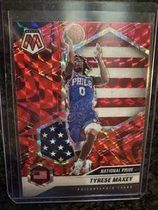 Tyrese Maxey 2021 Panini Red Mosaic National Pride #259
