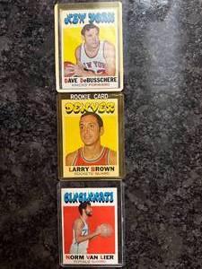 LOT of (6) DeBusschere, Brown, Van Lier, Bing, Murphy, Barry assorted cards