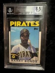 Barry Bonds 1986 Topps Traded Rookie #11T Beckett 8.5