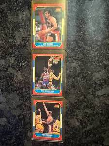 LOT of (6) Bowie, Benjamin, Ruland, Paxson, Roundfield, Gminski 1986 Fleer cards