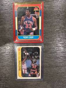LOT of (2) Patrick Ewing 1986 Fleer Rookie cards