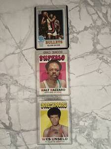 LOT of (6) Hayes, Hazzard, Unseld, Love, Bellamy, Barry Topps assorted cards