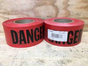 Lot of 2 - Red Danger Caution Tape