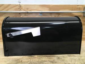 Black Galvanized Steel Post Mount Mailbox