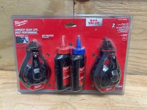 MILWAUKEE 100 ft. Bold Line Chalk Reel Kit with Red and Blue Chalk (2-Pack)