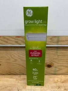 GE LED Grow Light for Indoor Plants, Integrated LED Light Fixture for Flowers and Fruit, Advanced Red Light Spectrum, 25,000 Hours Lifespan, 67 PPF, 24 Inches